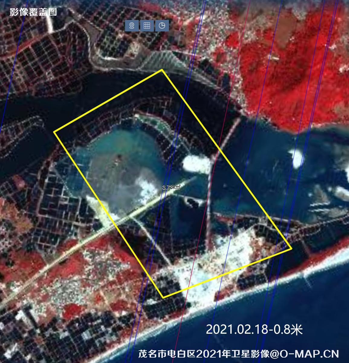 广东省茂名市电白区2020年到2023年历年高清卫星影像图