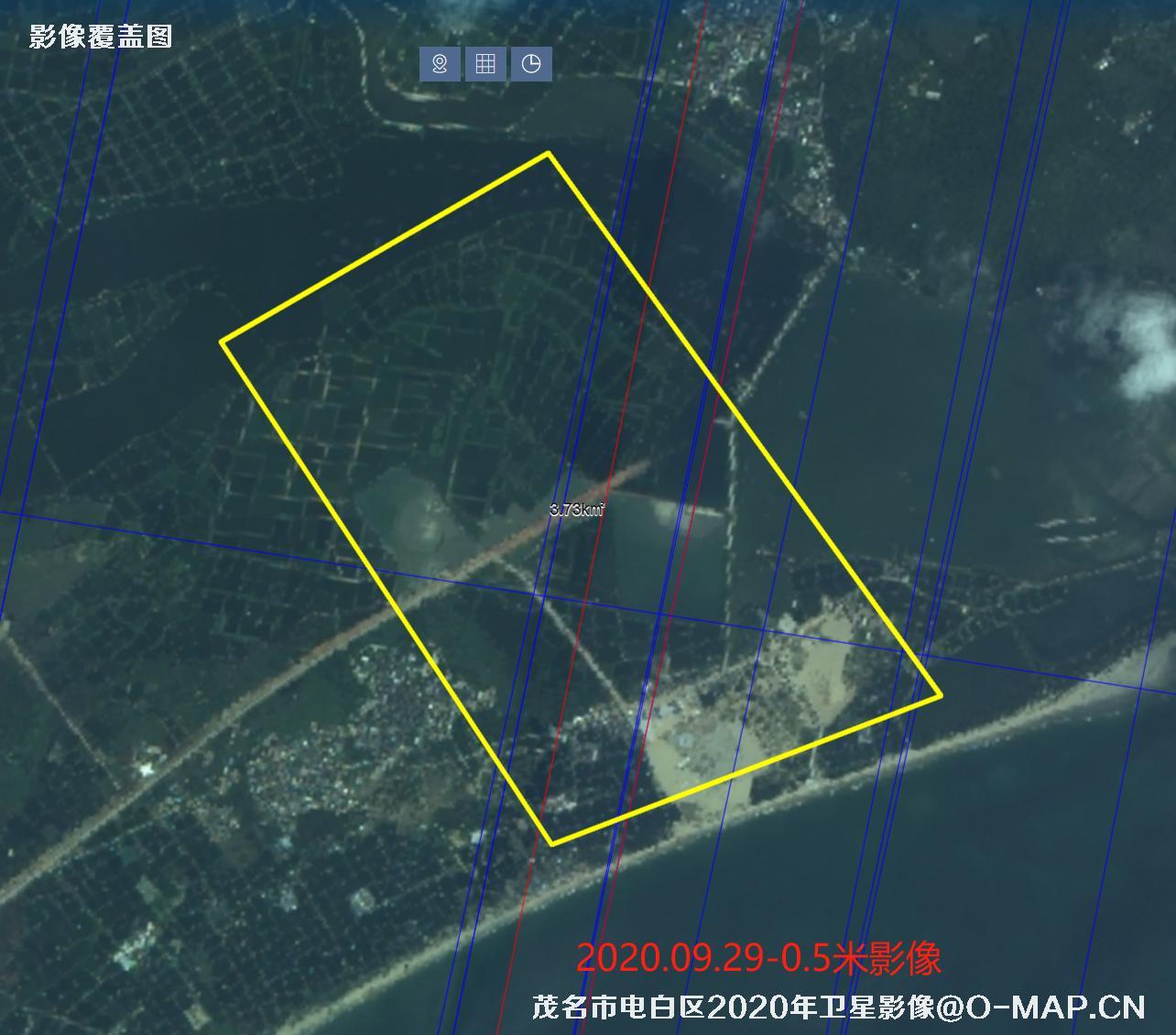 广东省茂名市电白区2020年到2023年历年高清卫星影像图