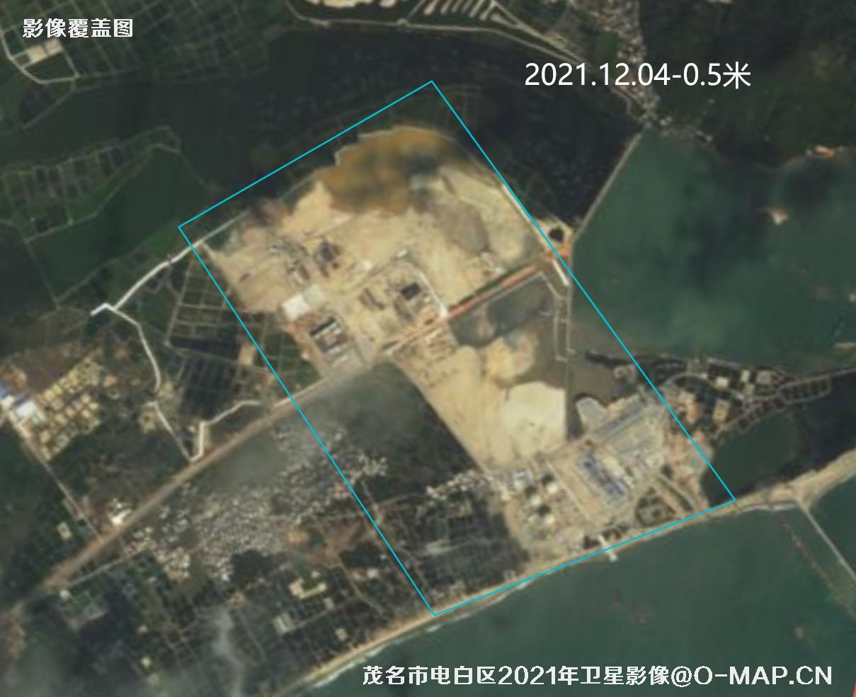 广东省茂名市电白区2020年到2023年历年高清卫星影像图