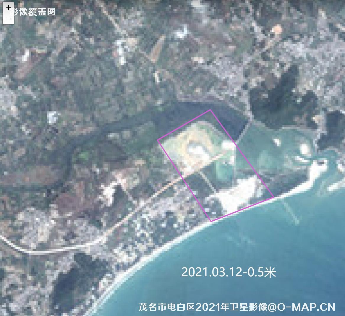 广东省茂名市电白区2020年到2023年历年高清卫星影像图