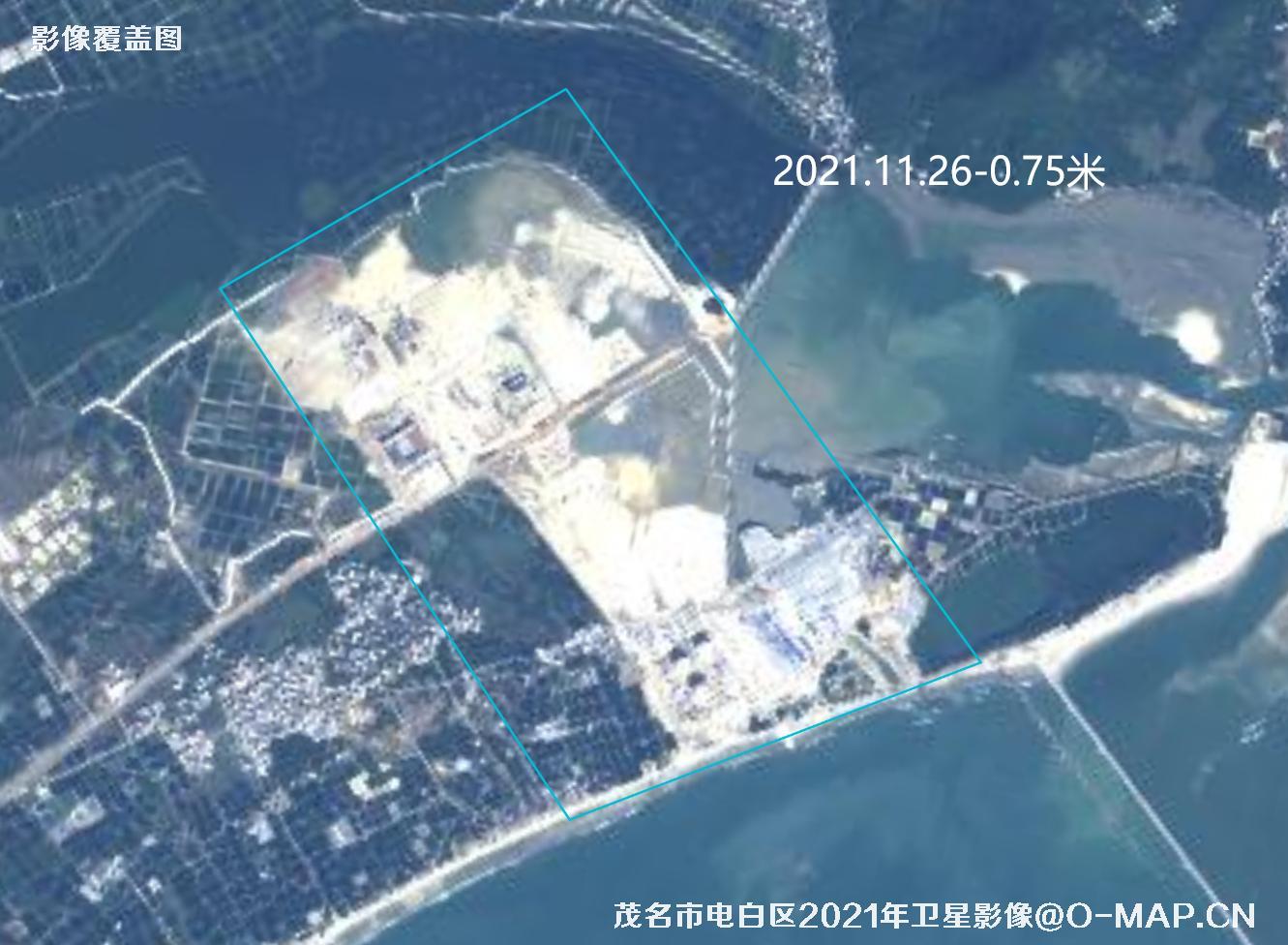 广东省茂名市电白区2020年到2023年历年高清卫星影像图