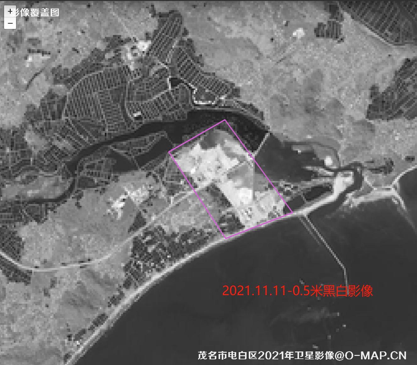 广东省茂名市电白区2020年到2023年历年高清卫星影像图
