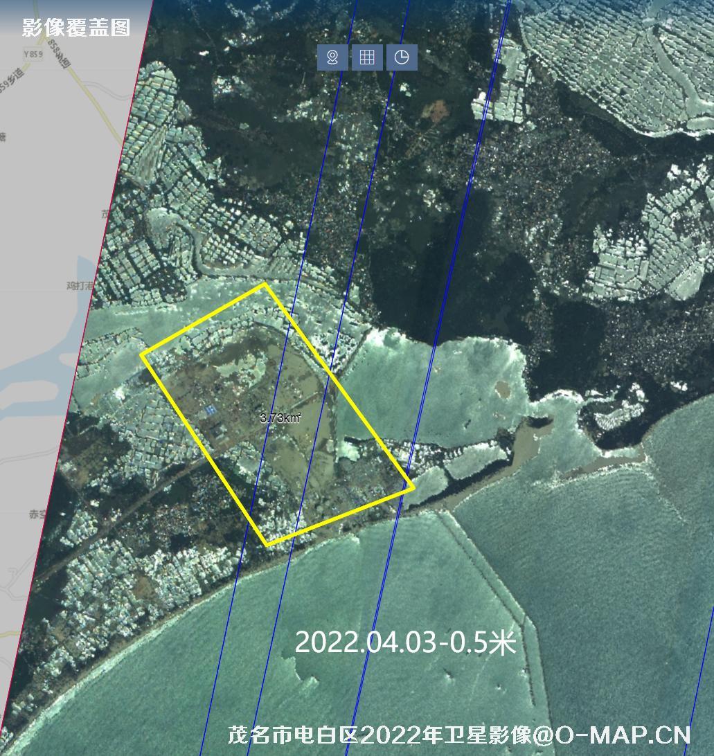 广东省茂名市电白区2020年到2023年历年高清卫星影像图