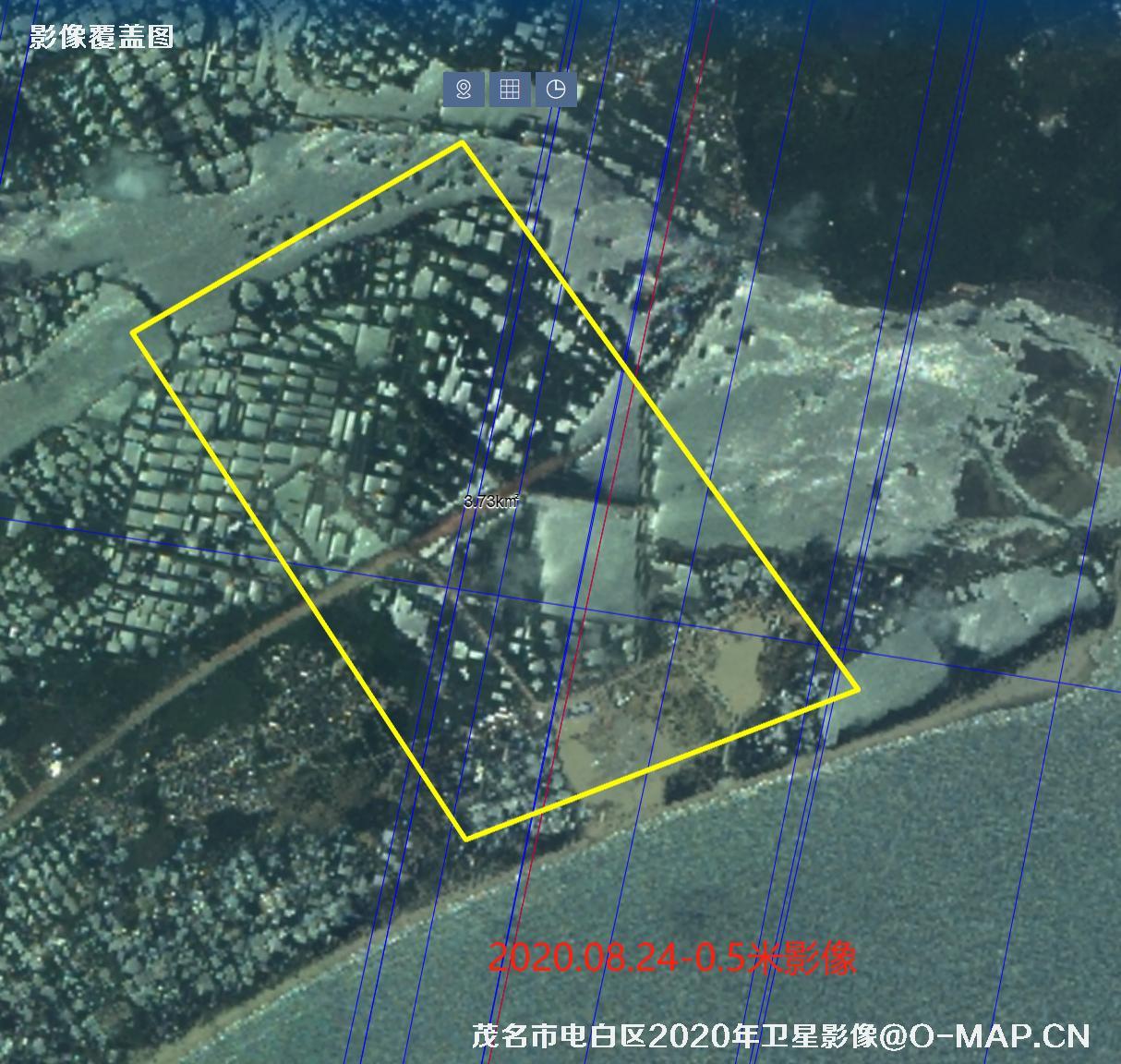 广东省茂名市电白区2020年到2023年历年高清卫星影像图