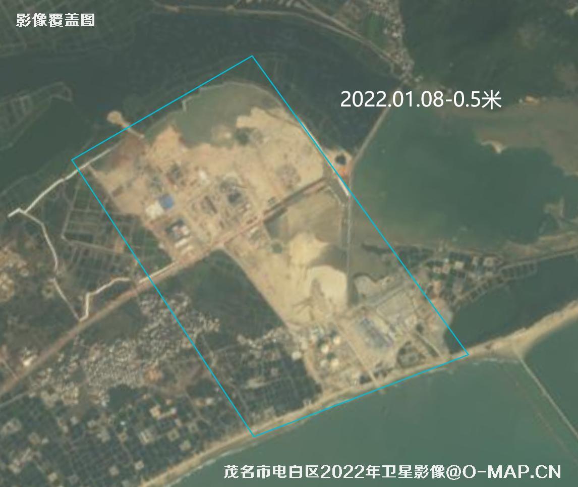 广东省茂名市电白区2020年到2023年历年高清卫星影像图