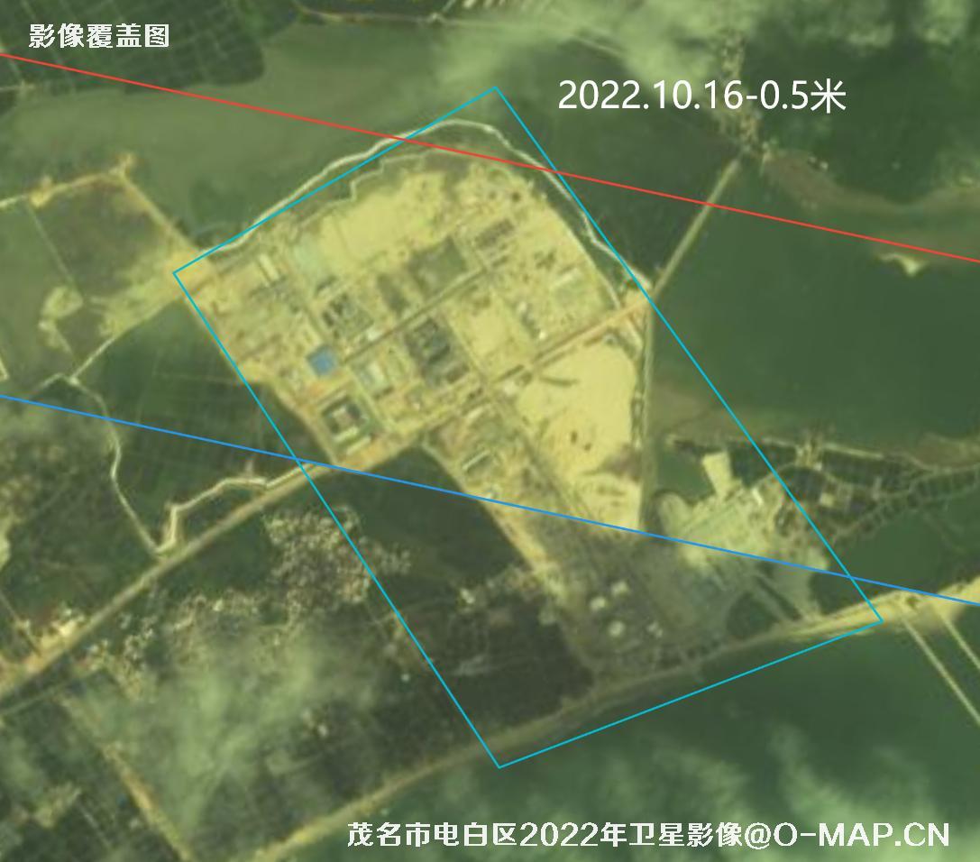 广东省茂名市电白区2020年到2023年历年高清卫星影像图