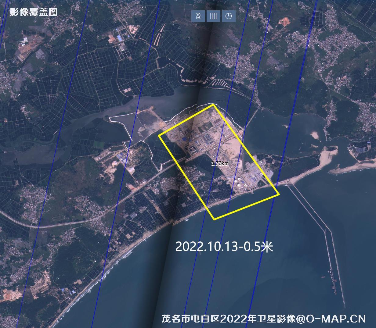 广东省茂名市电白区2020年到2023年历年高清卫星影像图