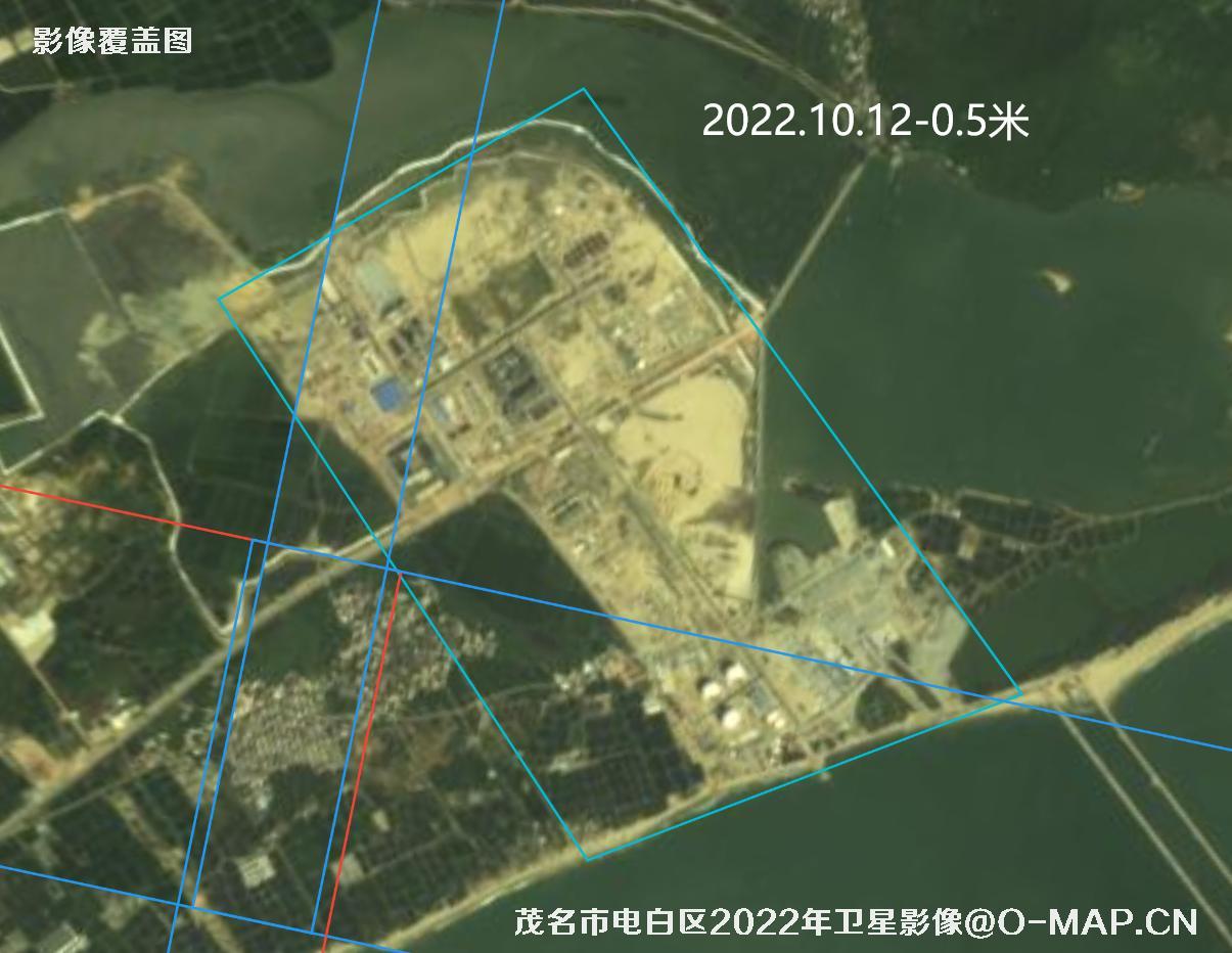广东省茂名市电白区2020年到2023年历年高清卫星影像图