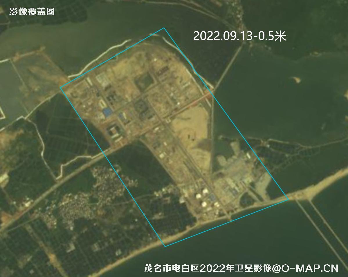广东省茂名市电白区2020年到2023年历年高清卫星影像图