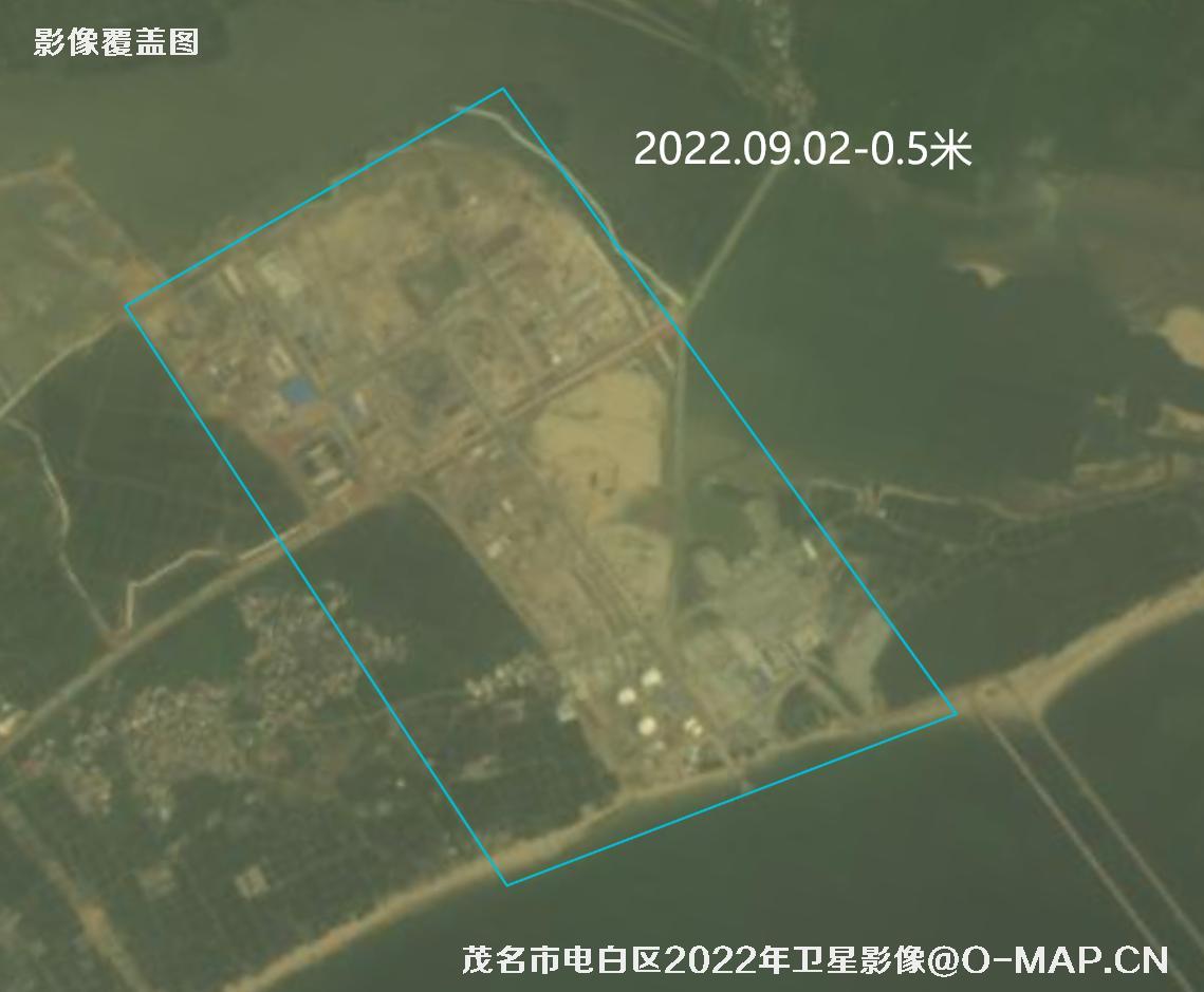 广东省茂名市电白区2020年到2023年历年高清卫星影像图