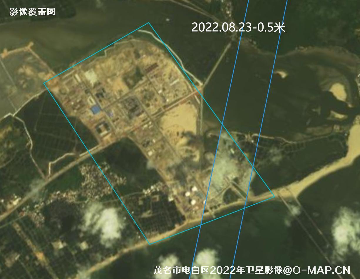 广东省茂名市电白区2020年到2023年历年高清卫星影像图