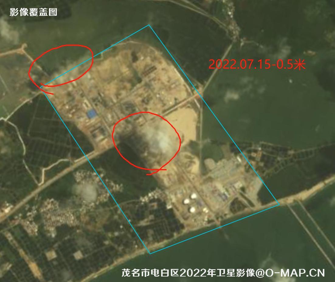 广东省茂名市电白区2020年到2023年历年高清卫星影像图