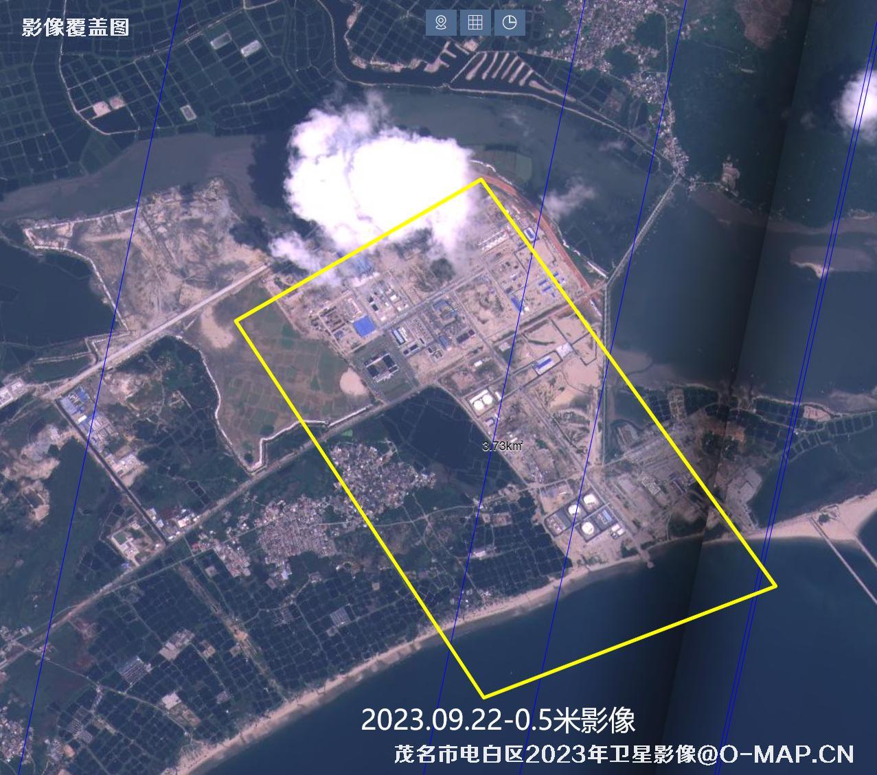 广东省茂名市电白区2020年到2023年历年高清卫星影像图