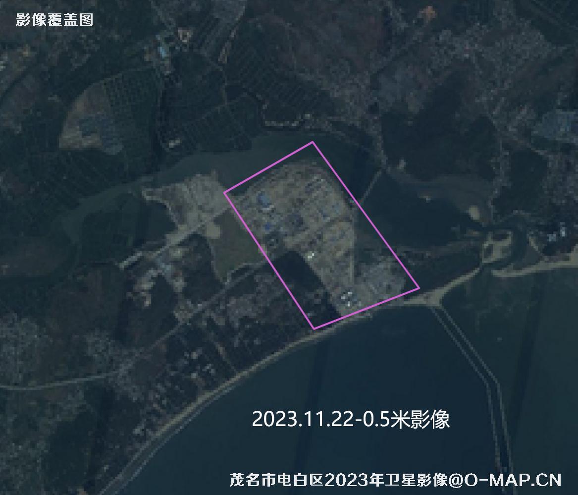 广东省茂名市电白区2020年到2023年历年高清卫星影像图