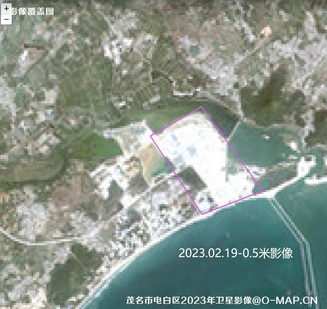 广东省茂名市电白区2020年到2023年历年高清卫星影像图