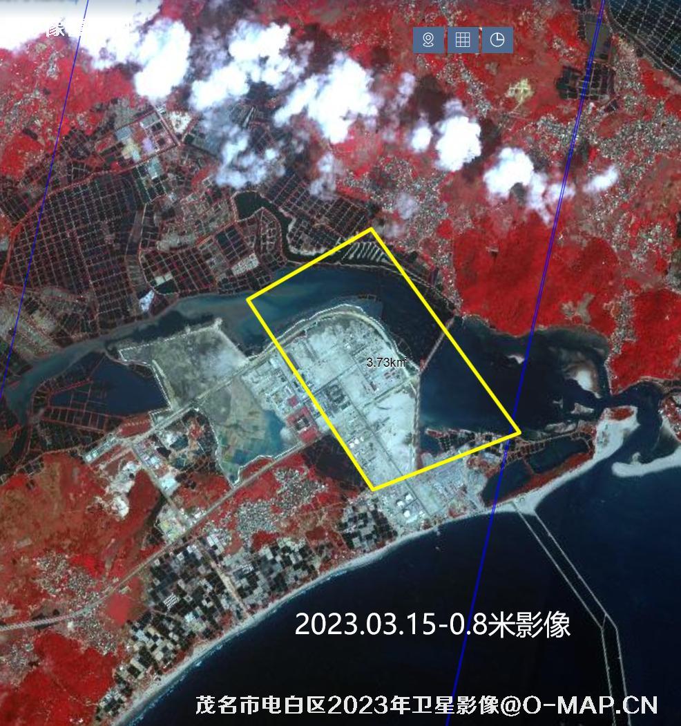 广东省茂名市电白区2020年到2023年历年高清卫星影像图