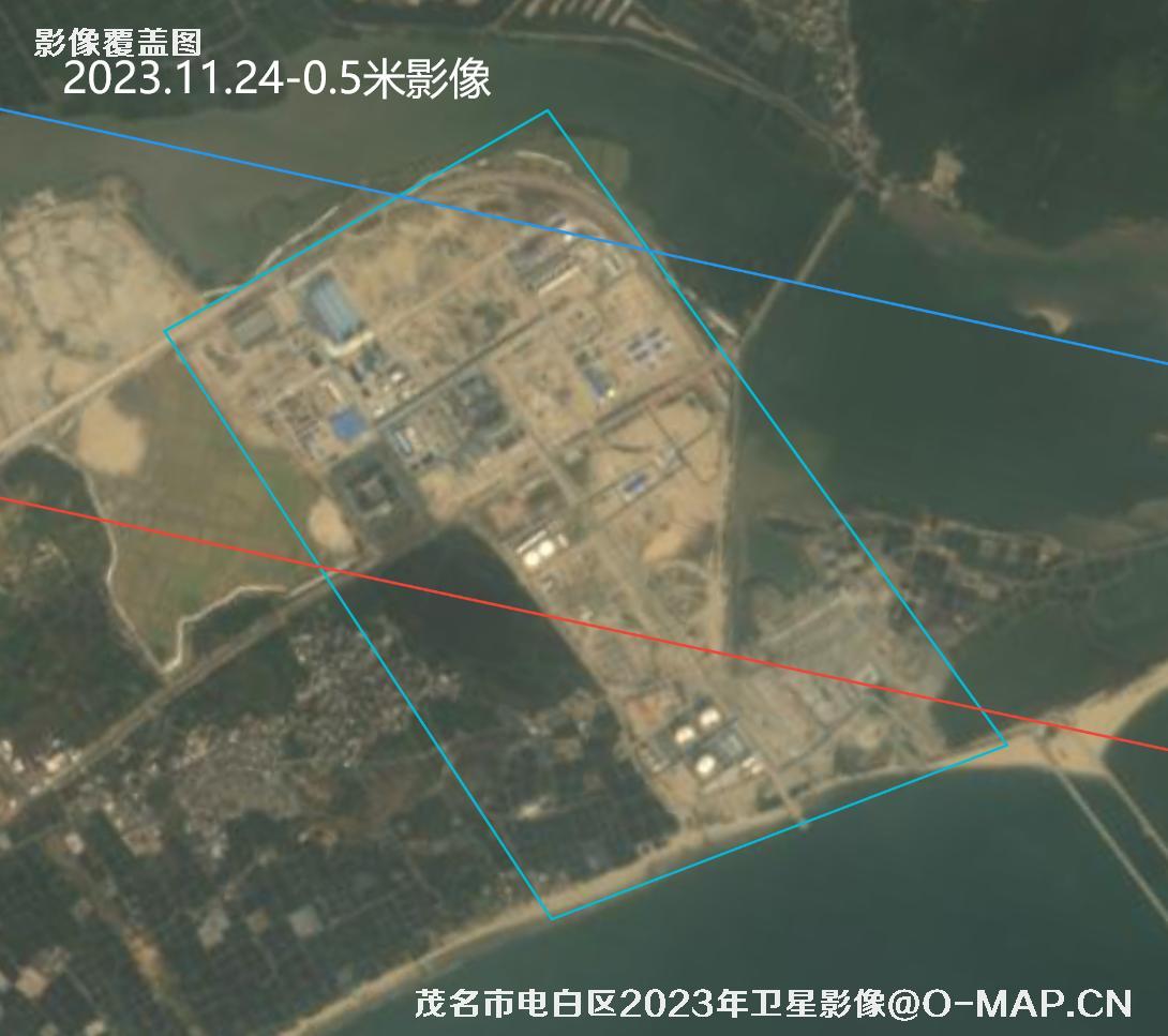 广东省茂名市电白区2020年到2023年历年高清卫星影像图