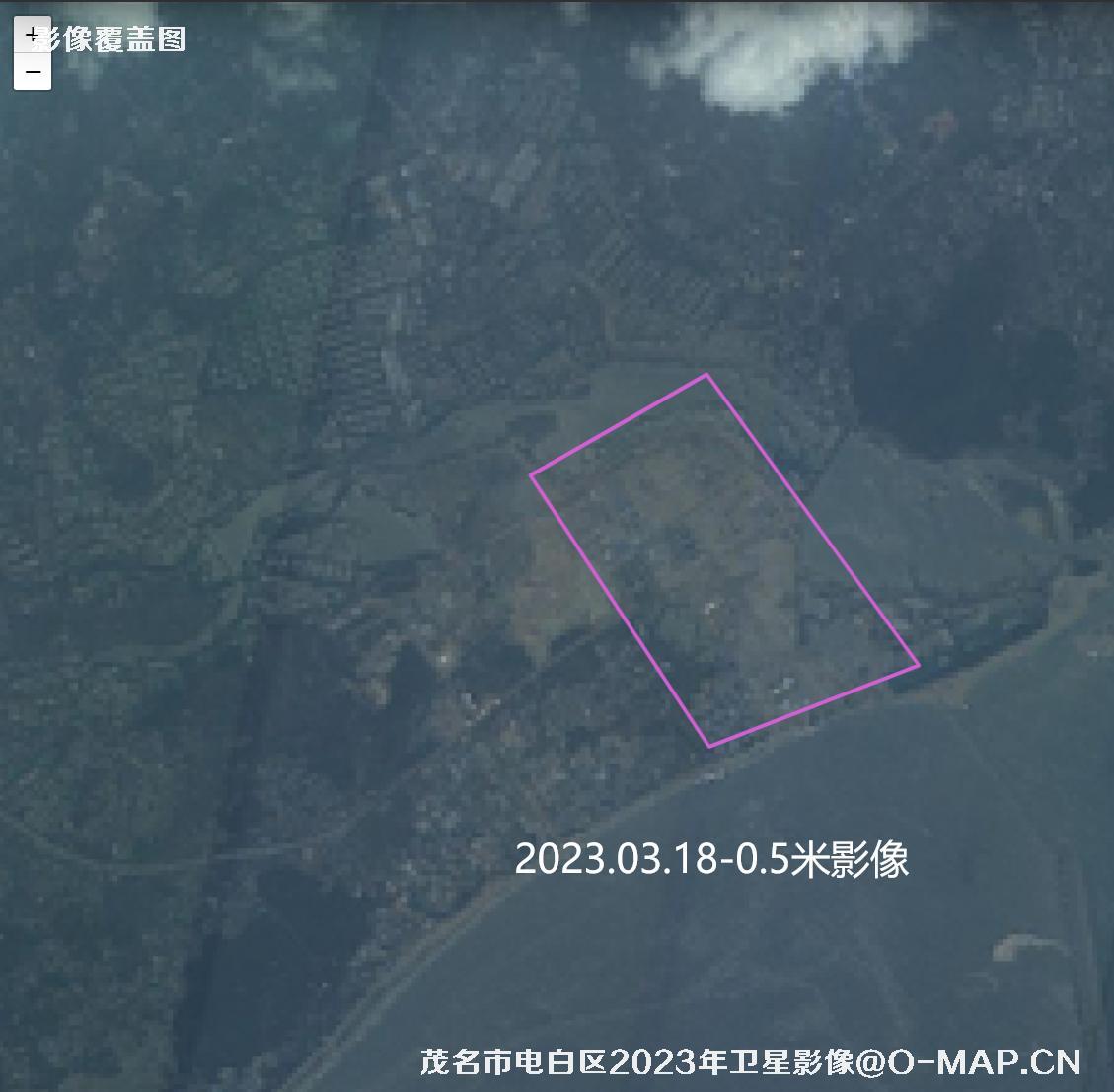 广东省茂名市电白区2020年到2023年历年高清卫星影像图