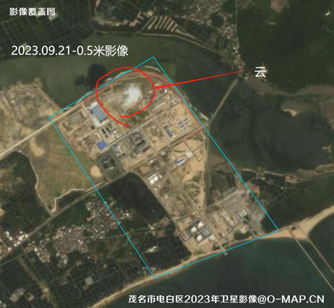 广东省茂名市电白区2020年到2023年历年高清卫星影像图