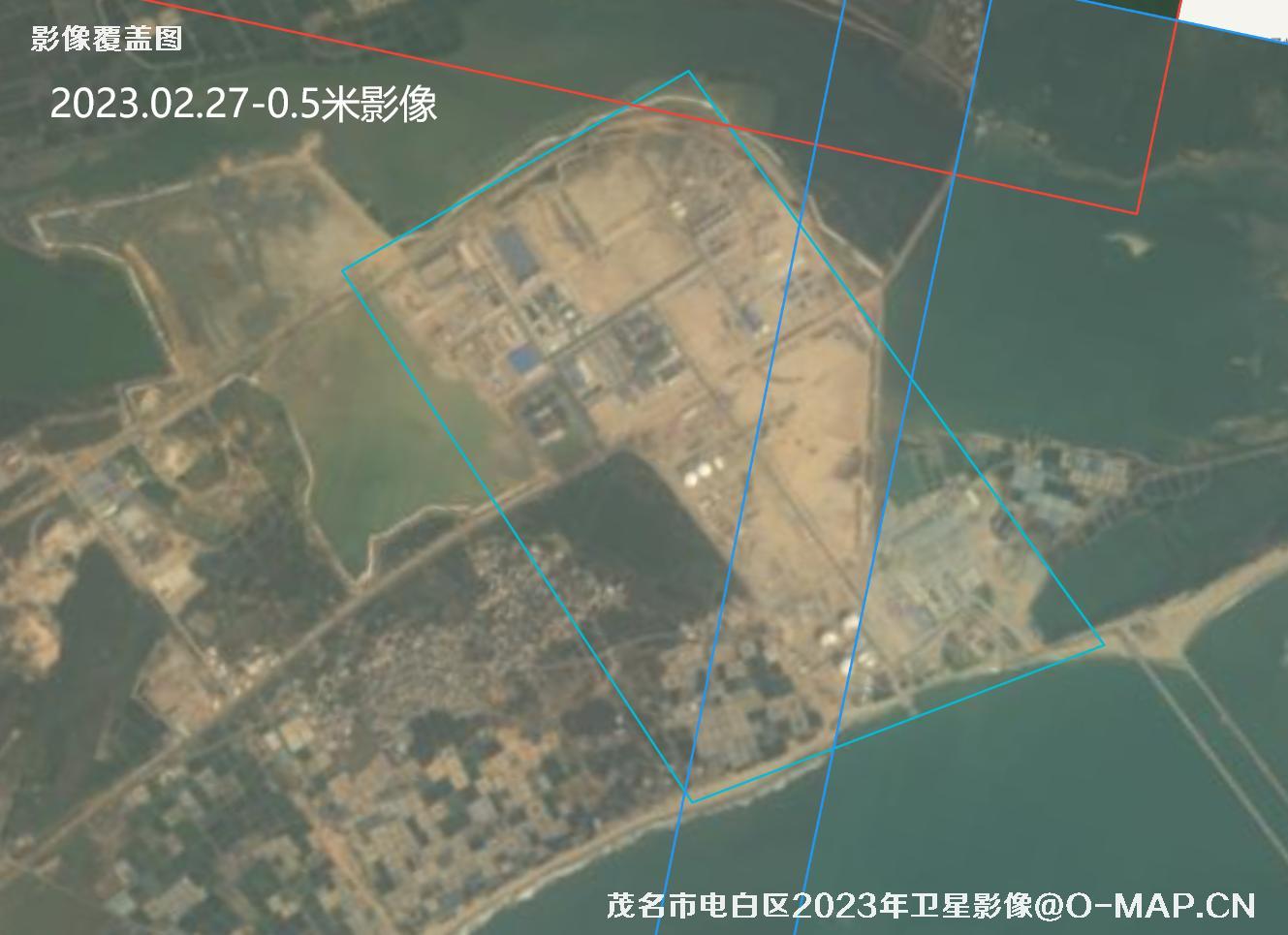 广东省茂名市电白区2020年到2023年历年高清卫星影像图