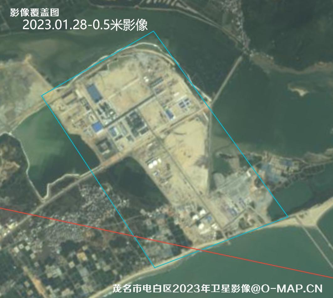 广东省茂名市电白区2020年到2023年历年高清卫星影像图