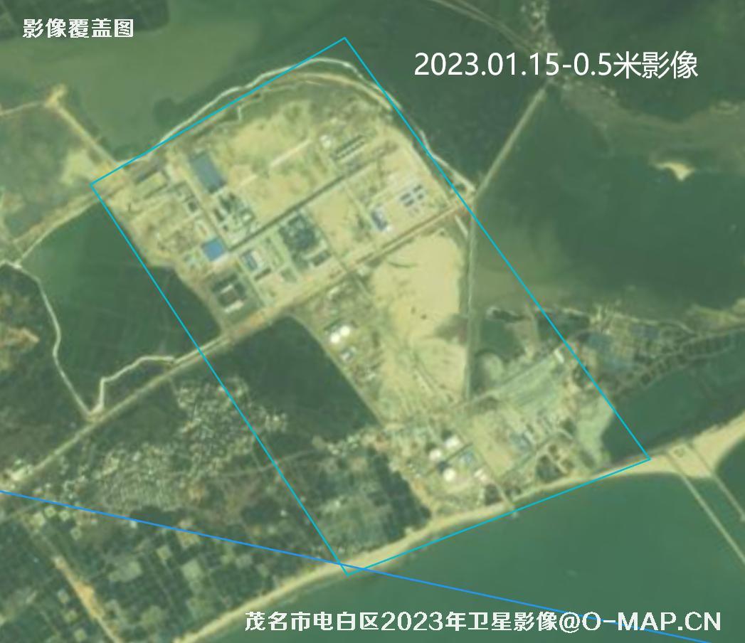 广东省茂名市电白区2020年到2023年历年高清卫星影像图
