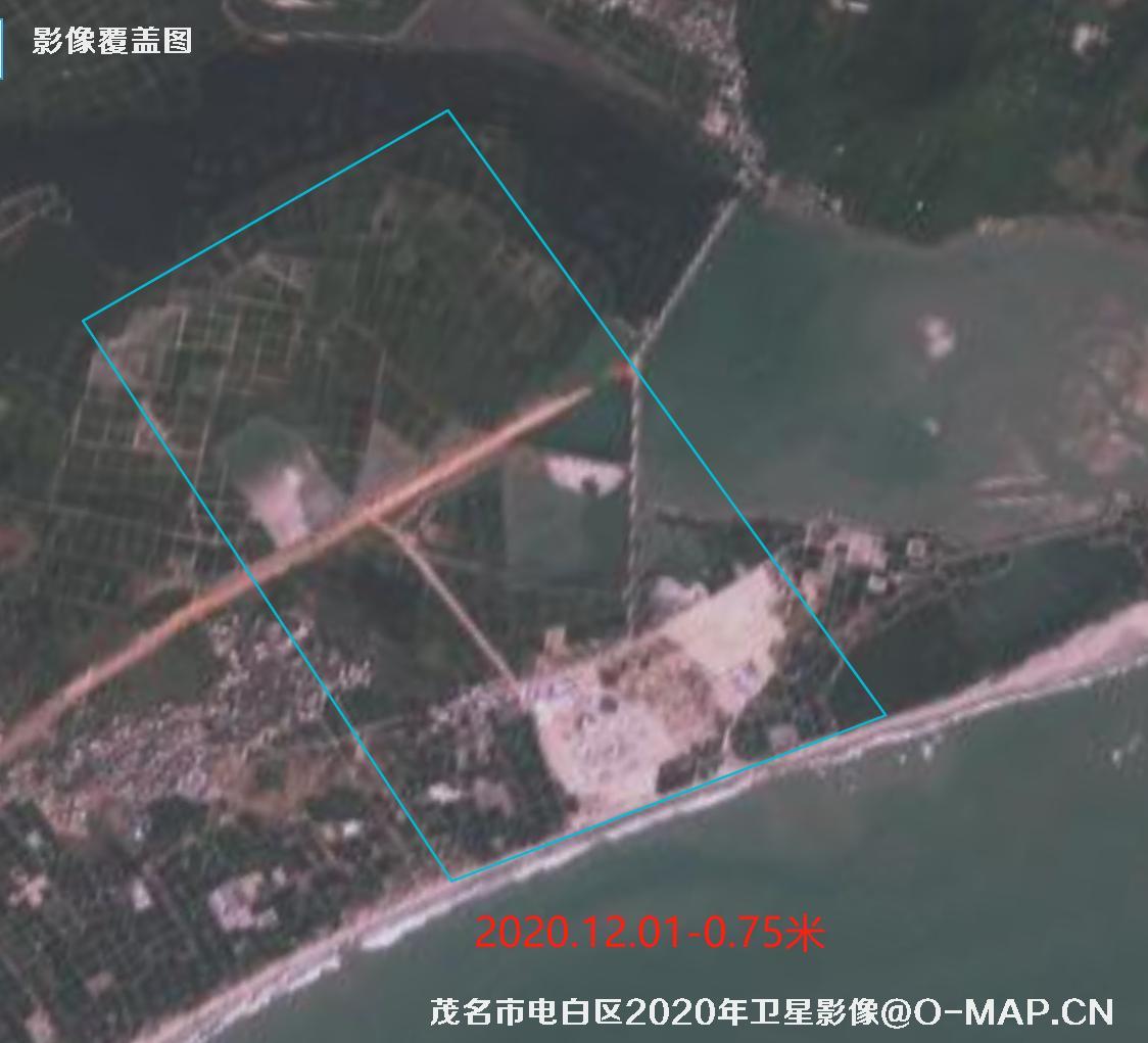 广东省茂名市电白区2020年到2023年历年高清卫星影像图