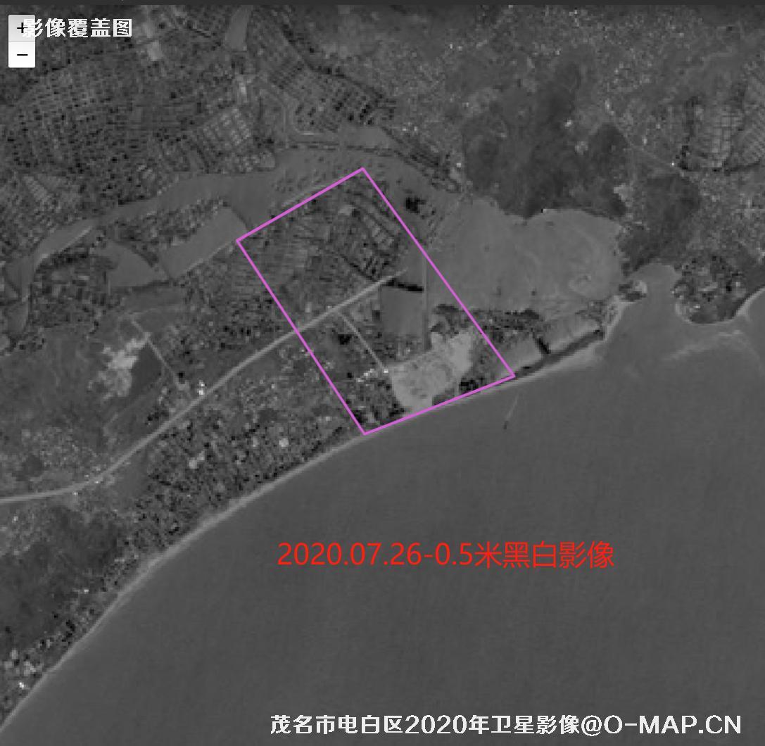 广东省茂名市电白区2020年到2023年历年高清卫星影像图