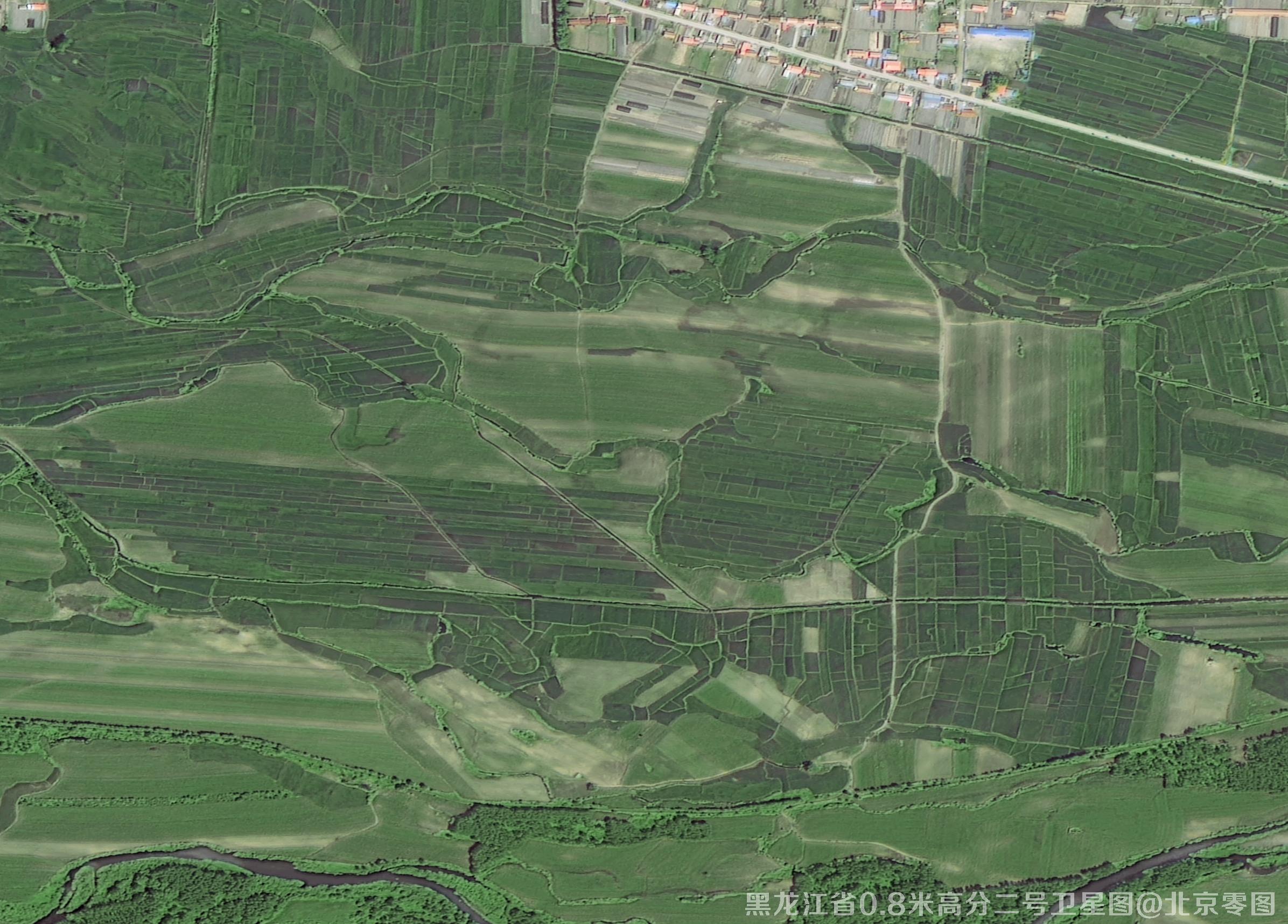 黑龙江五常市0.8米高分二号卫星图