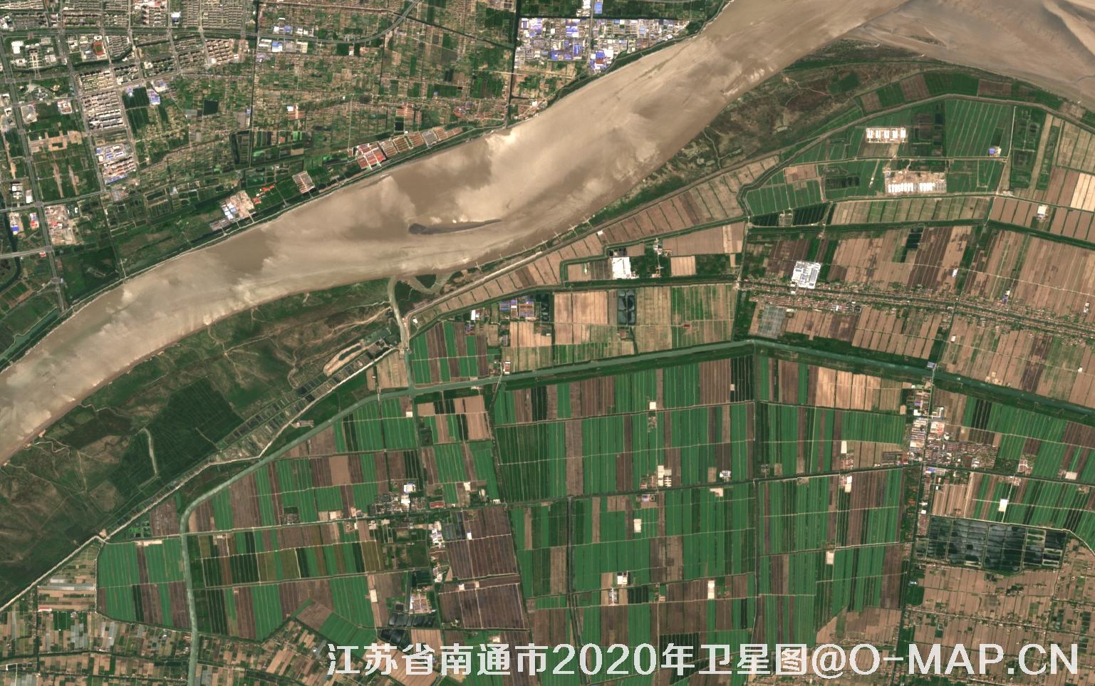 江苏省南通市2020年卫星图