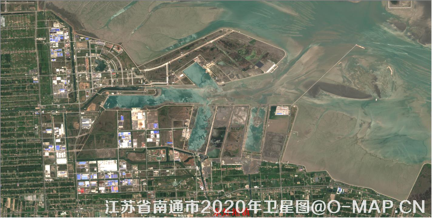 江苏省南通市2020年卫星图