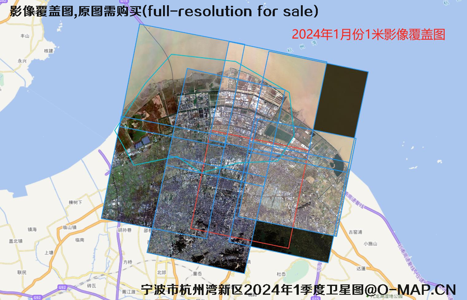 浙江省宁波市杭州湾新区2024年1季度最新高分辨率卫星图