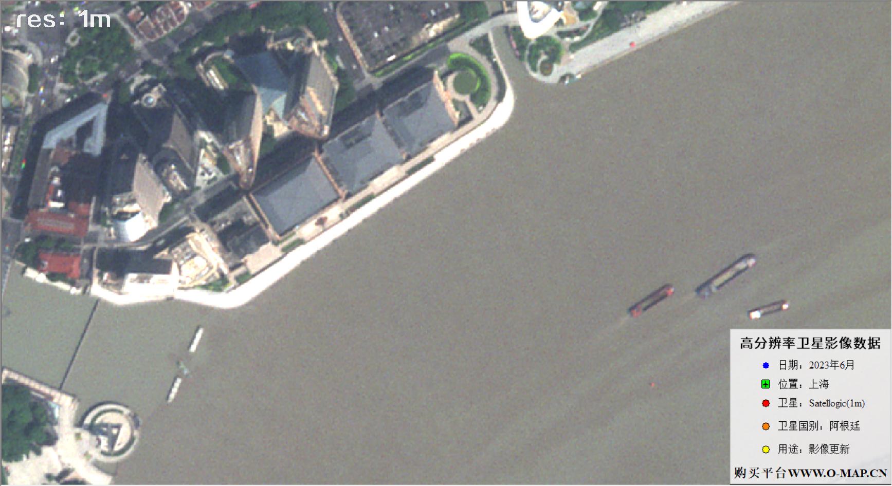 阿根廷Newsat卫星2023年6月份拍摄额上海市卫星图像