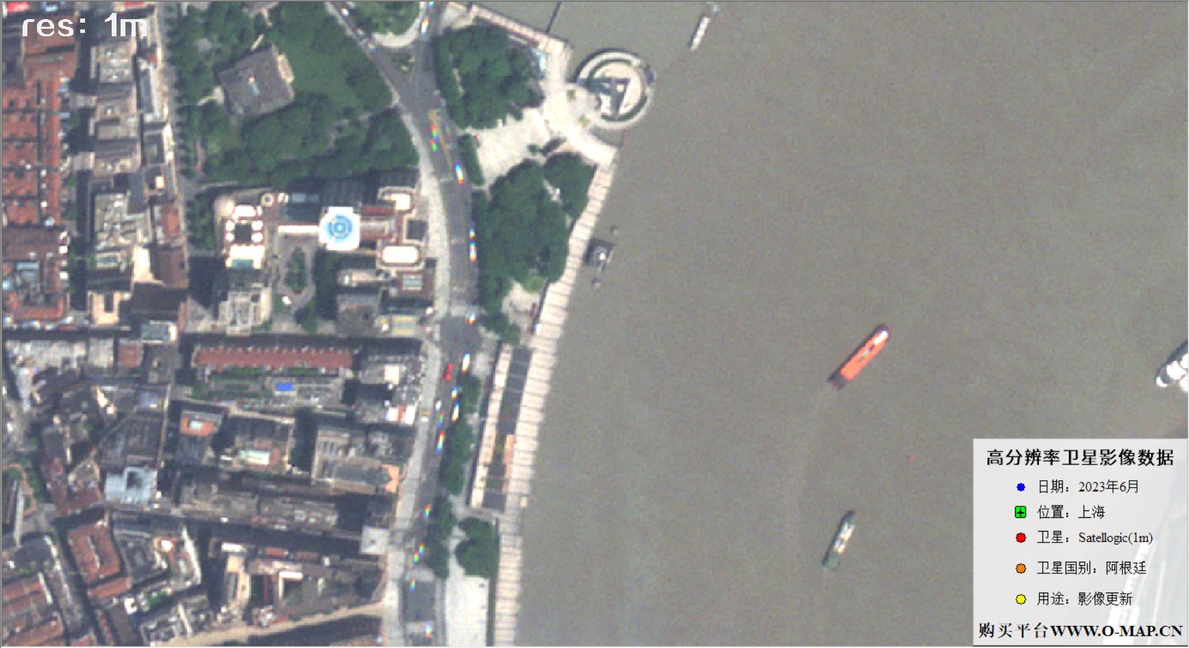 阿根廷Newsat卫星2023年6月份拍摄额上海市卫星图像