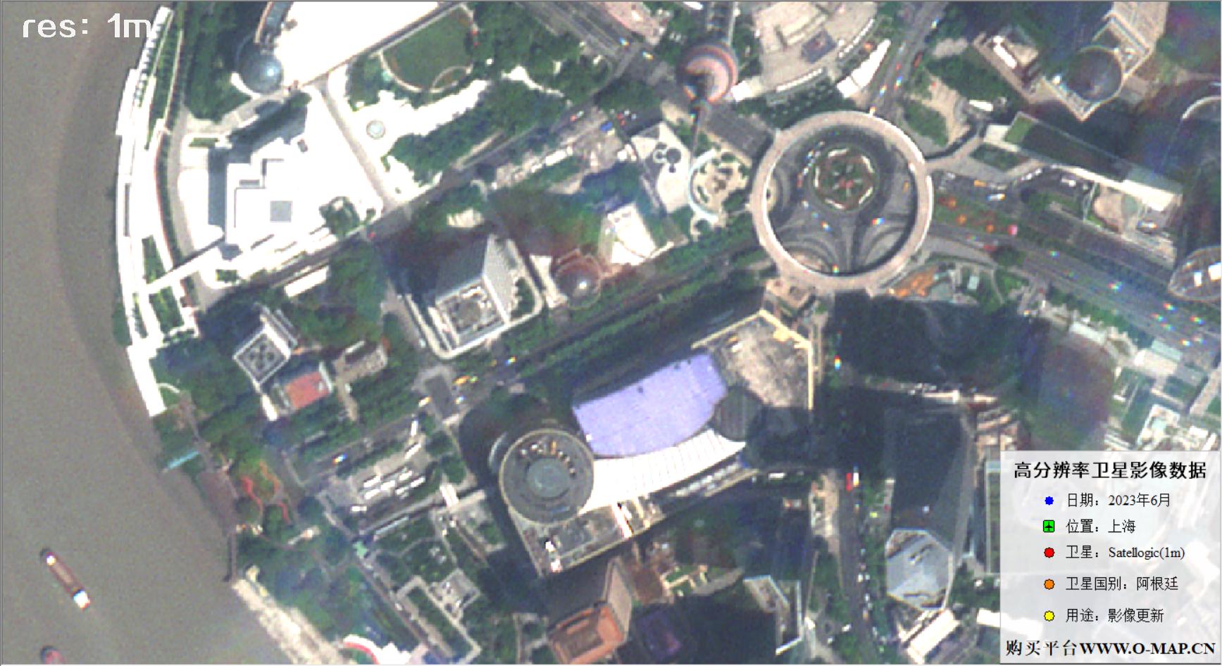 阿根廷Newsat卫星2023年6月份拍摄额上海市卫星图像