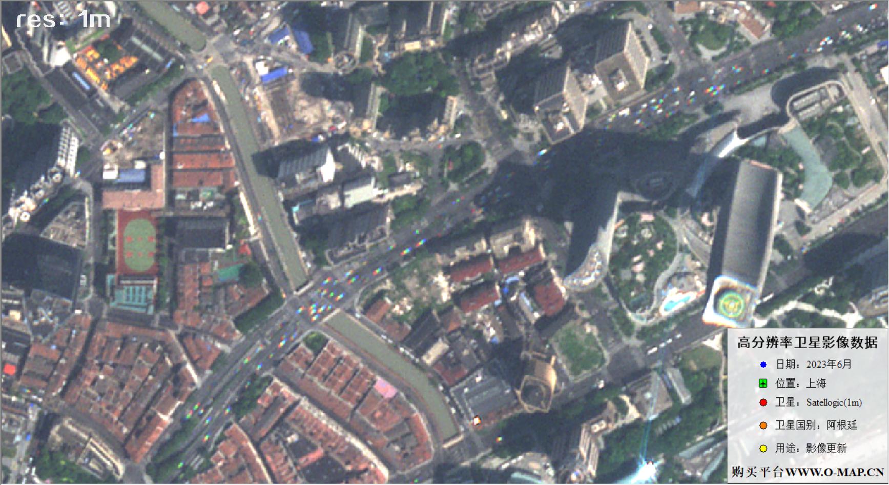 阿根廷Newsat卫星2023年6月份拍摄额上海市卫星图像