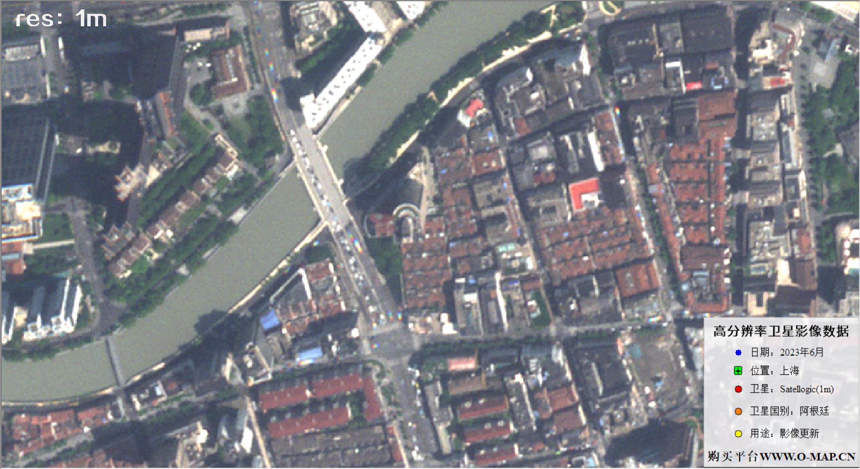 阿根廷Newsat卫星2023年6月份拍摄额上海市卫星图像