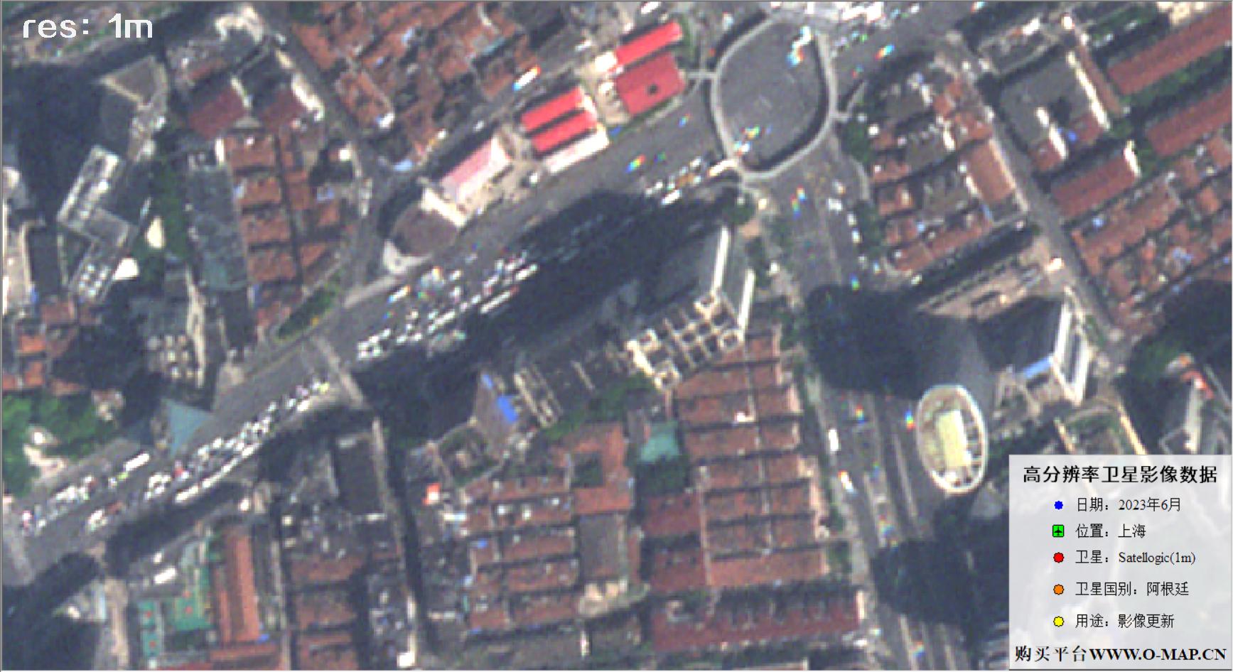 阿根廷Newsat卫星2023年6月份拍摄额上海市卫星图像