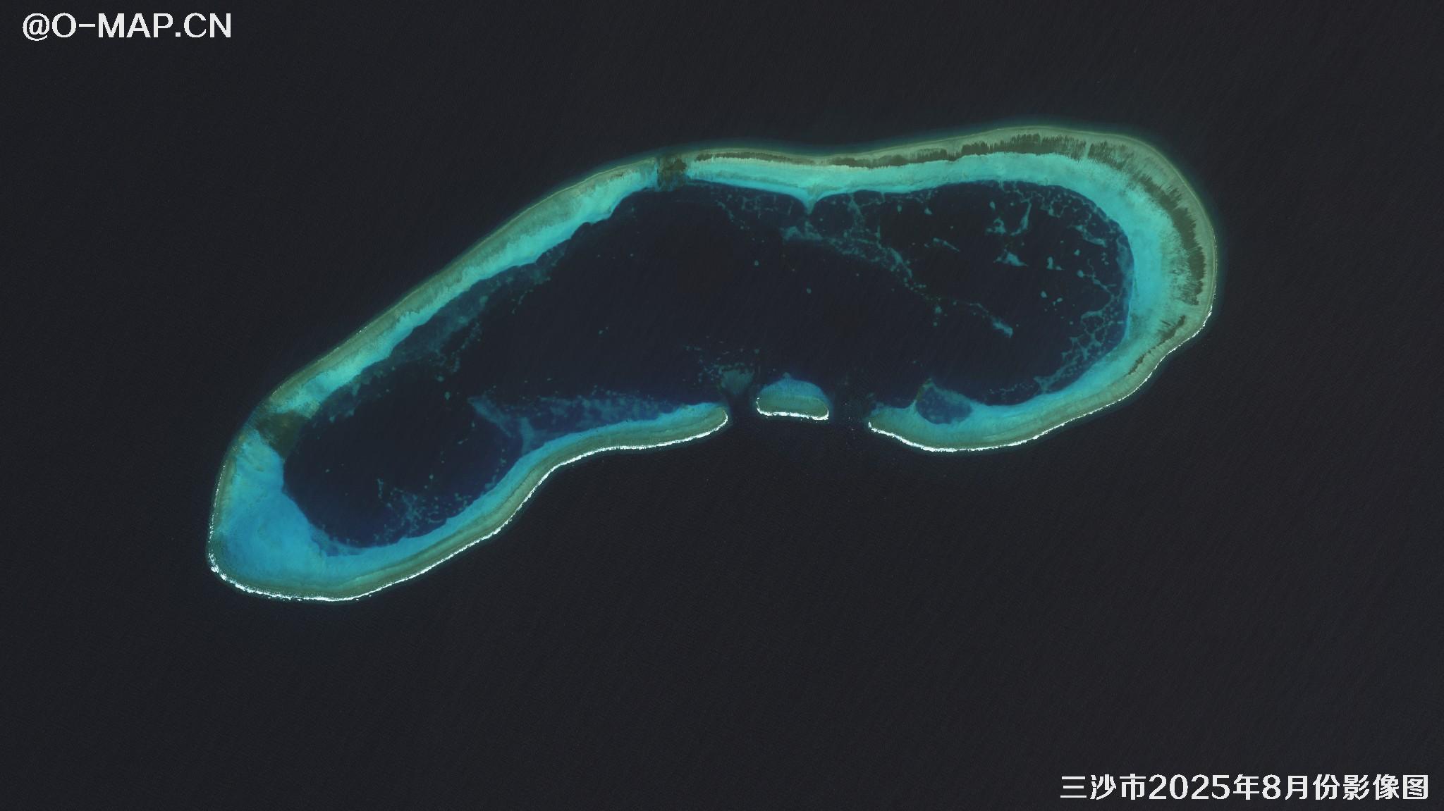 三沙市2025年8月最新卫星图像
