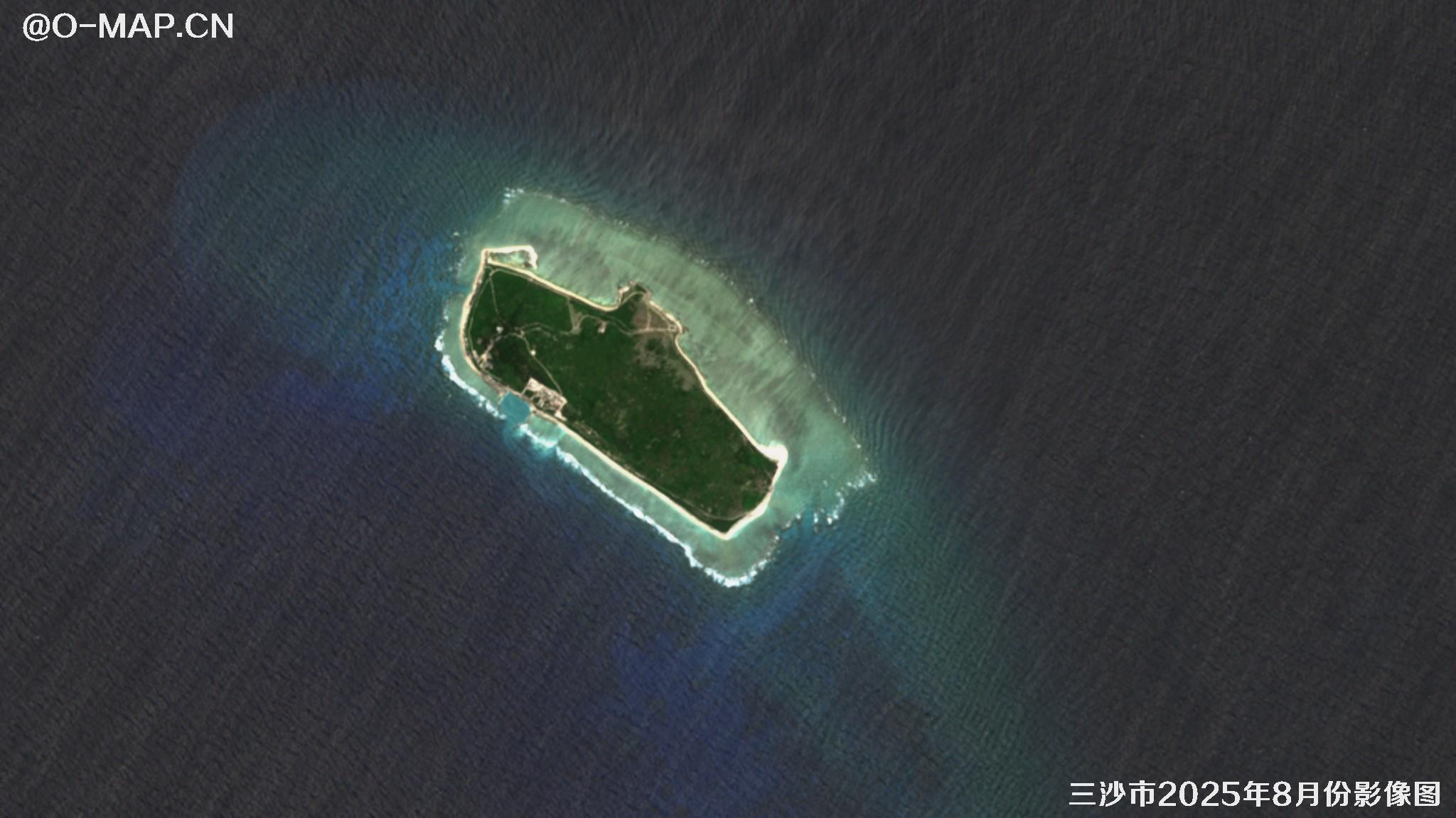 三沙市2025年8月最新卫星图像