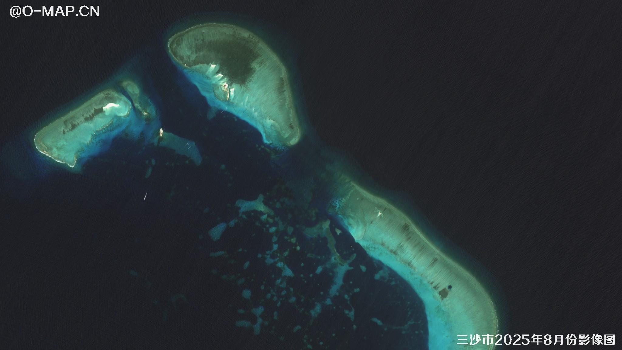 三沙市2025年8月最新卫星图像