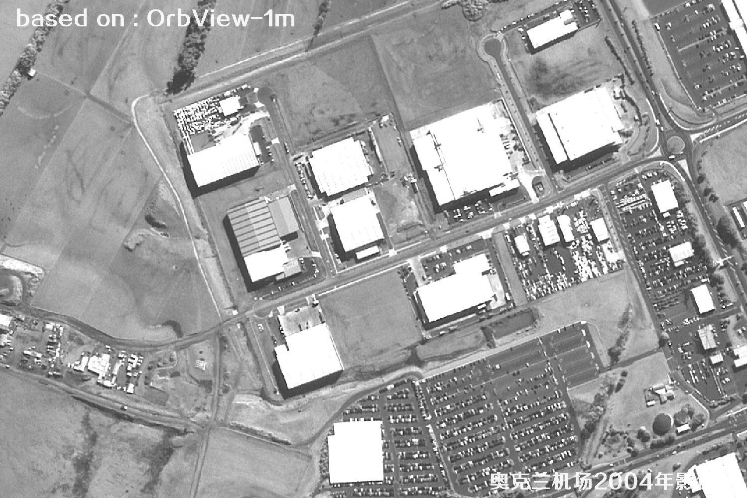奥克兰机场及周边2004年OrbView卫星1米分辨率影像图