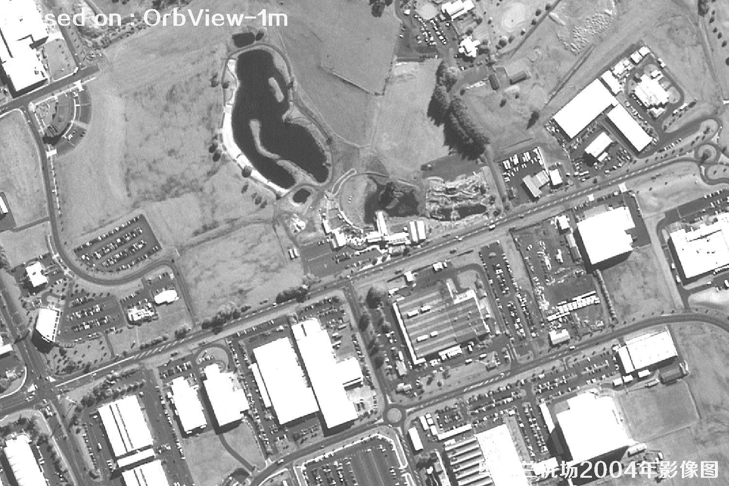 奥克兰机场及周边2004年OrbView卫星1米分辨率影像图