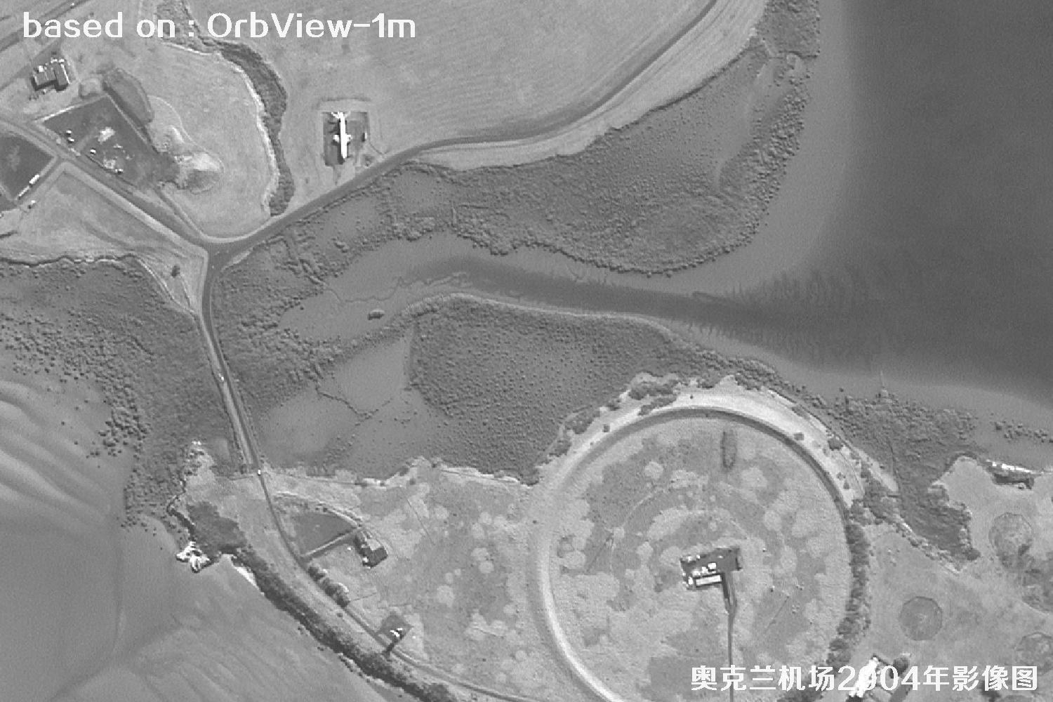 奥克兰机场及周边2004年OrbView卫星1米分辨率影像图