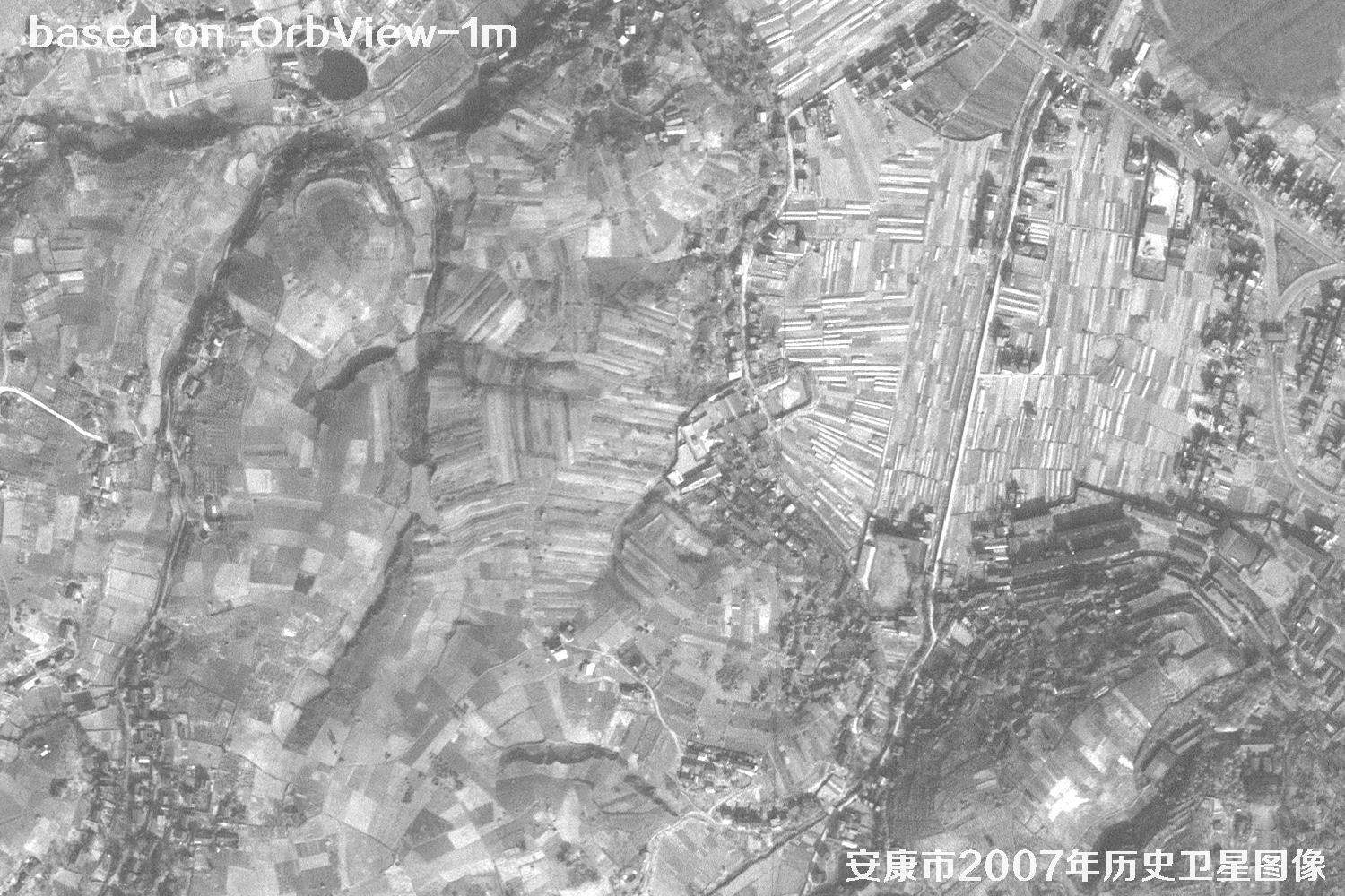 安康市2007年OrbView卫星1米分辨率历史图像23