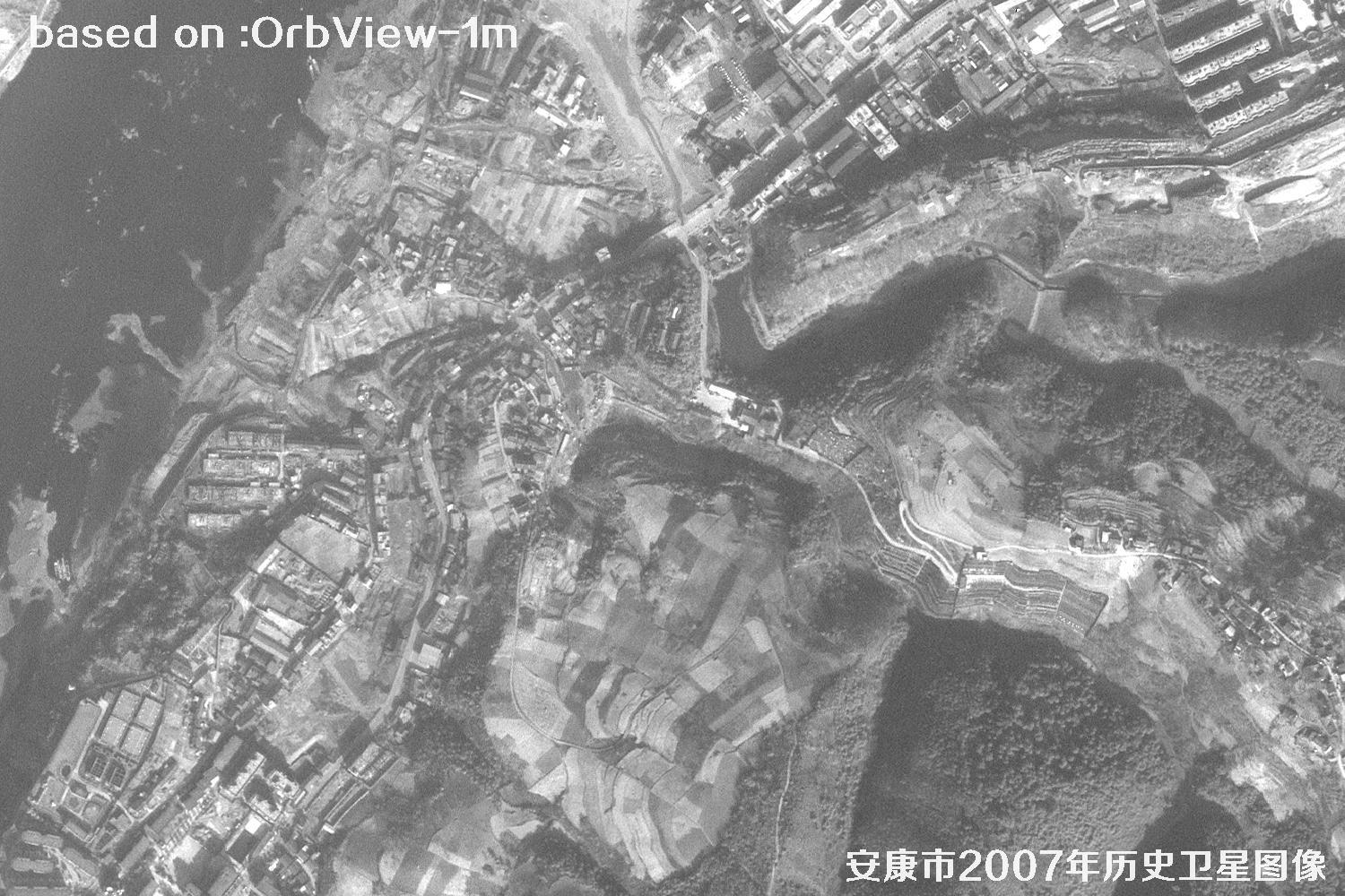 安康市2007年OrbView卫星1米分辨率历史图像25