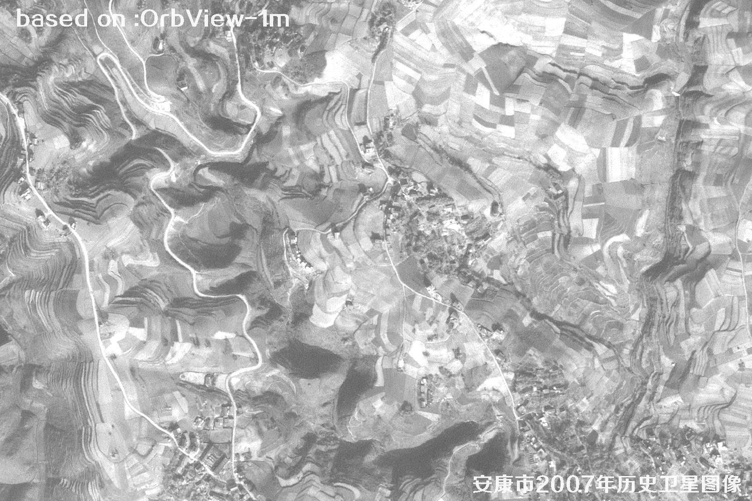 安康市2007年OrbView卫星1米分辨率历史图像26