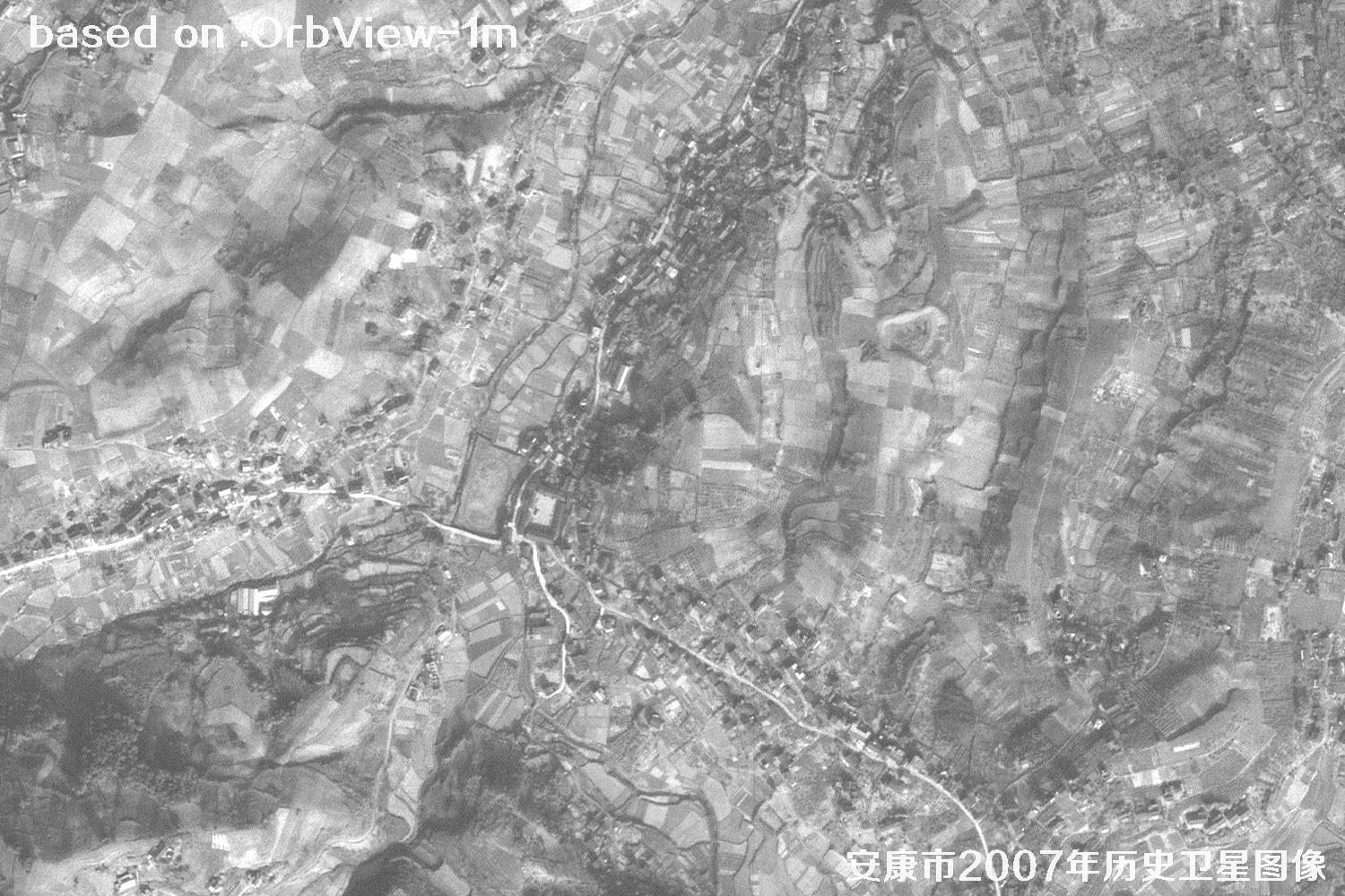Ankang City 2007 OrbView Satellite 1-Meter Resolution Historical Imagery 28
