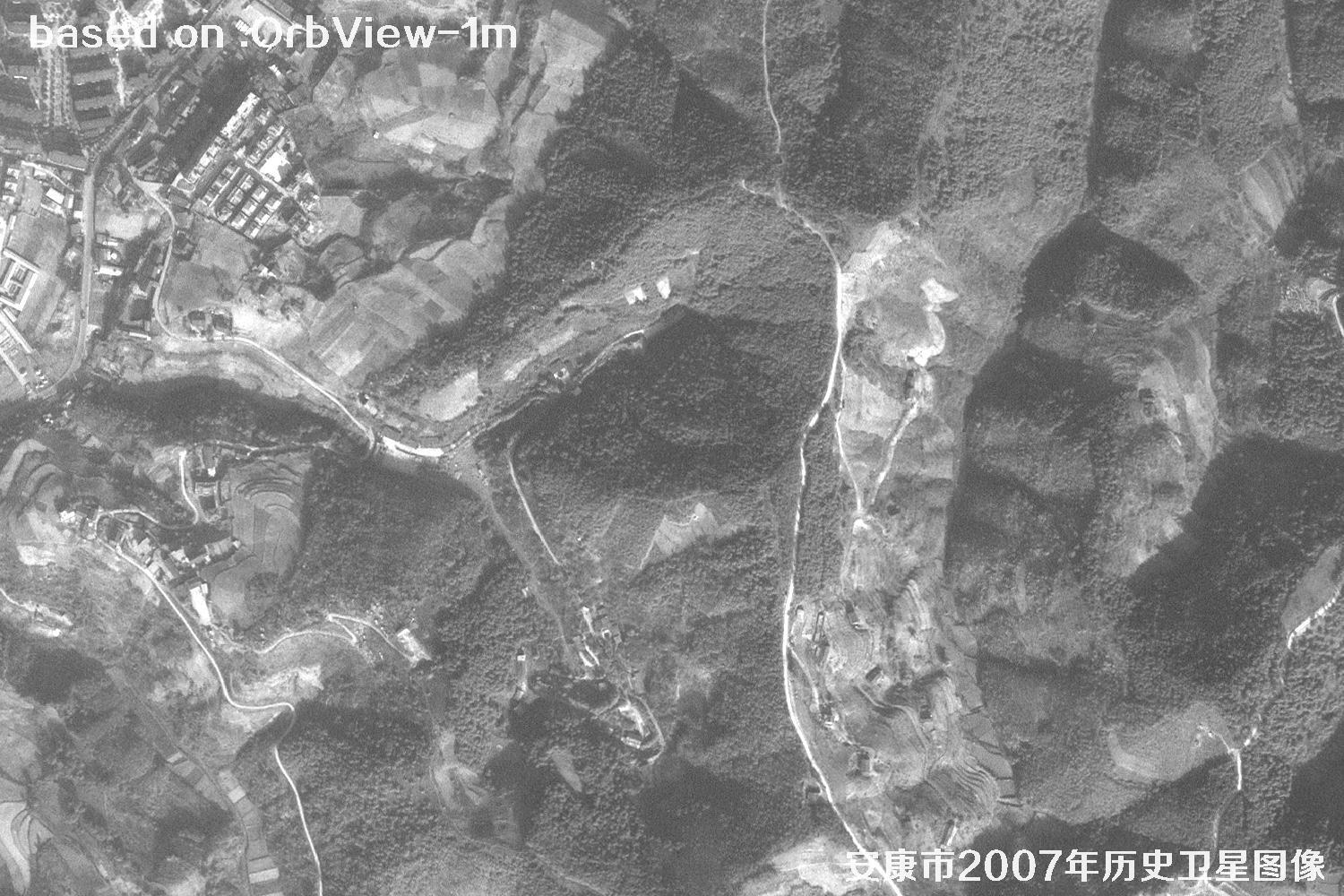 Ankang City 2007 OrbView Satellite 1-Meter Resolution Historical Imagery 29