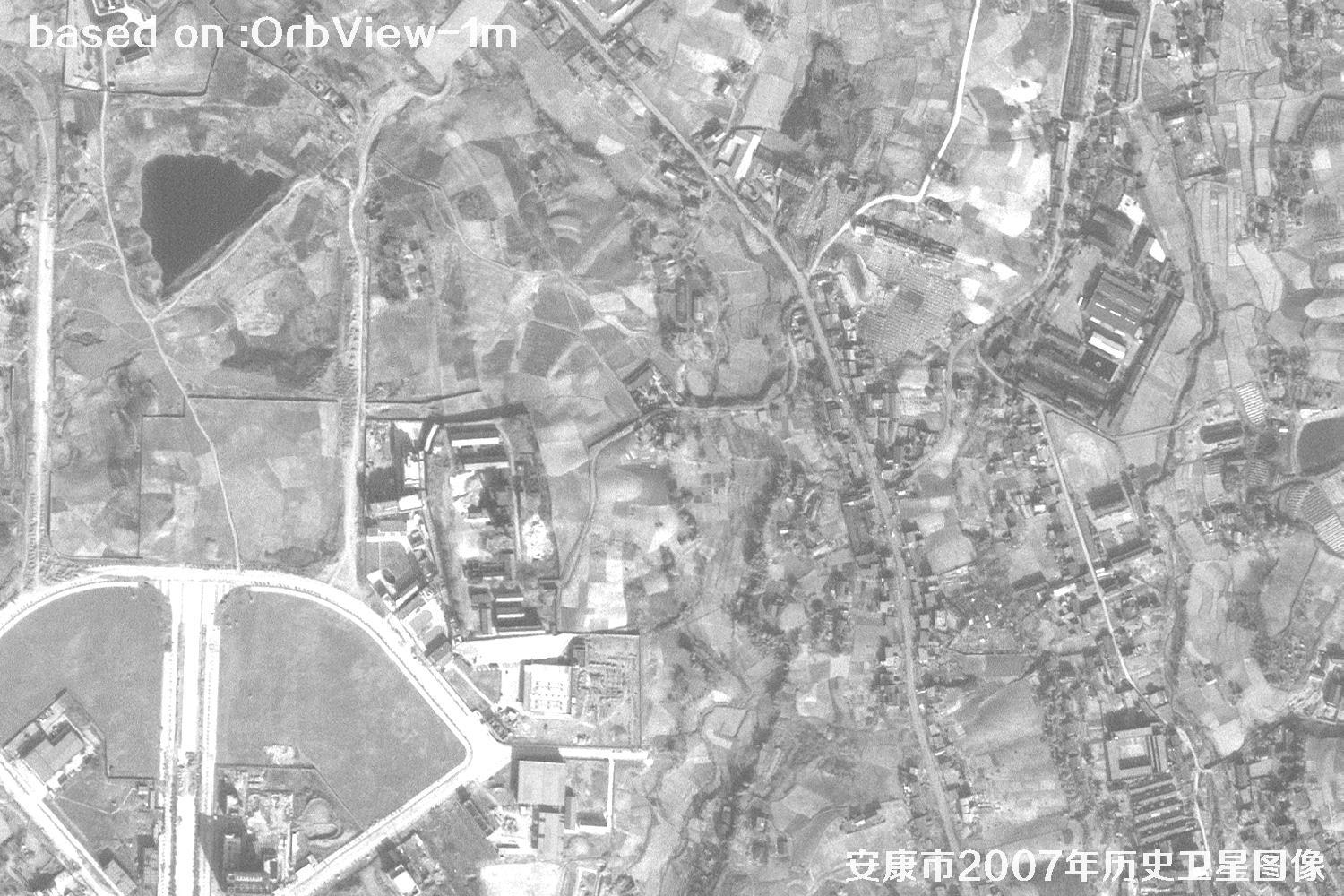 Ankang City 2007 OrbView Satellite 1-Meter Resolution Historical Imagery 31